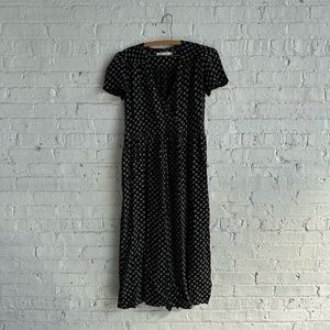 Christy Dawn Black Flower Print “The Dawn Dress”